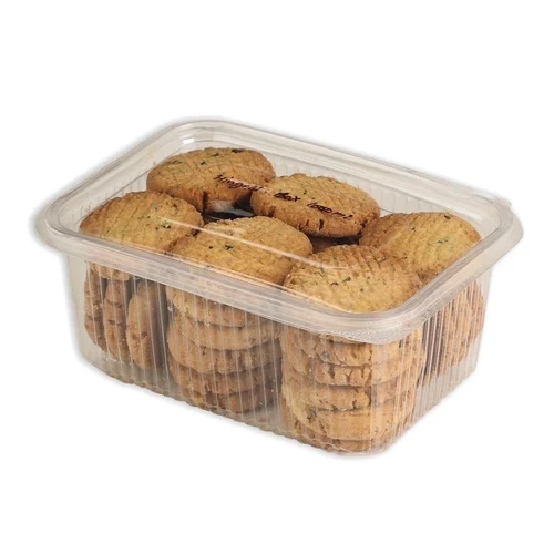 Disposable Transparent Pet Hinged Rectangular Box