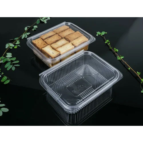 Transparent Pet Hinged Rectangular Box