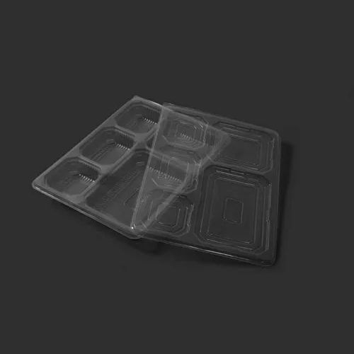 White Disposable Plastic Meal Tray 5 Cp