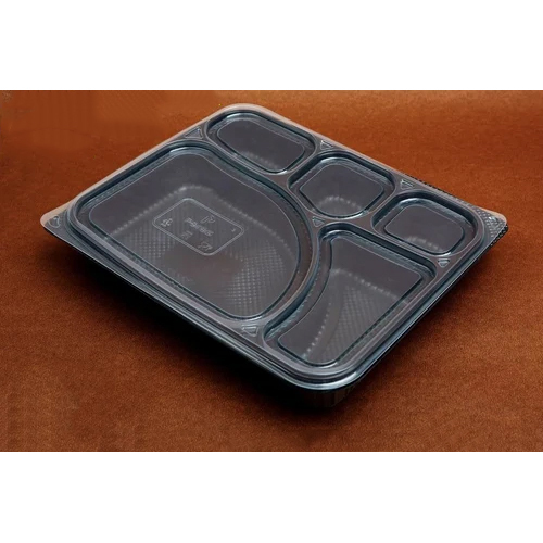Black 5cp Meal Tray
