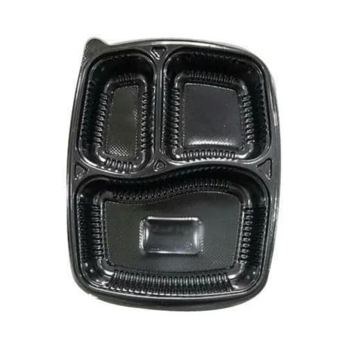 3cp Meal Tray Black Heavy