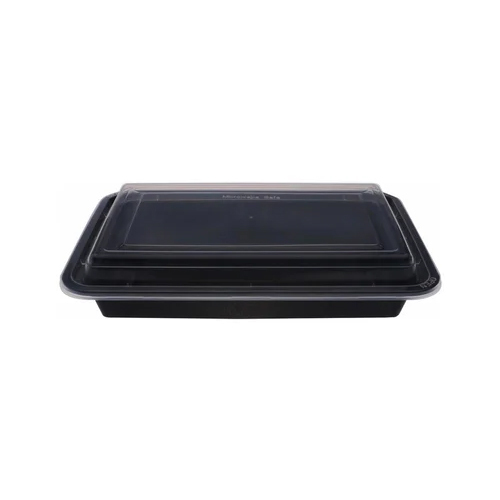 Black Rectangular Plastic Containers