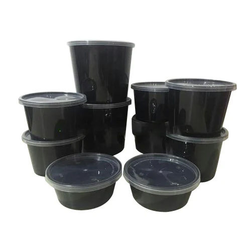 Black Plastic Food Container