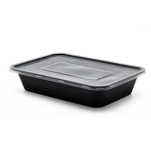 Plastic Black Rectangular Container