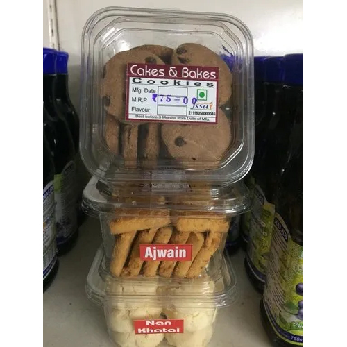 Transparent Plastic Cookies Container With Lid