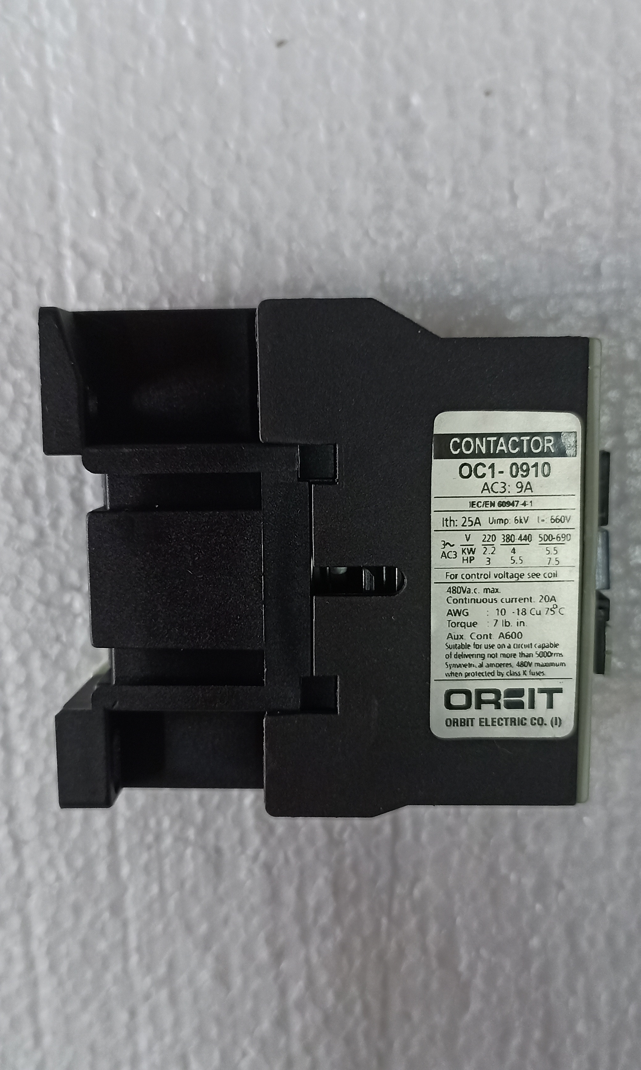 ORBIT 9A CONTACTOR