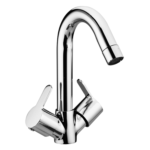Silver Aadolf Fuzzy Center Hole Basin Mixer