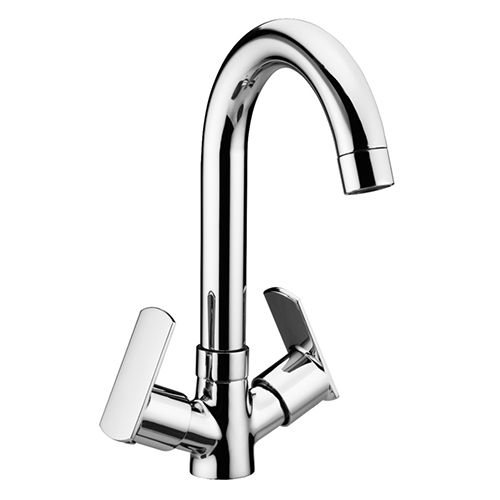 Silver Aadolf Qubix Center Hole Basin Mixer