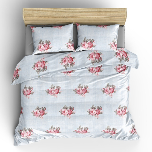 Floral Printed King Size Double Bedsheet With 2 Pillow Cover