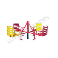 Outdoor Playground Iron Four Seater Merry Go Round