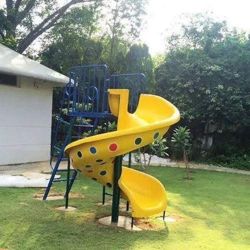 Frp & Metal Playground Spiral Slide