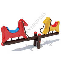 Horse Playground Sea Saw - Metal & Frp, 6x2x2.5 Ft | For Kids Aged 3-13, Anti-corrosive, Smooth Finish, Sturdy Design
