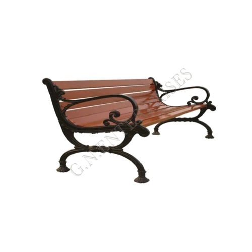 Garden Brown Iron Bench