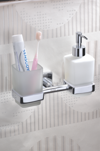 Kubix Tumbler Holder Cum/Liquid Soap Dispenser