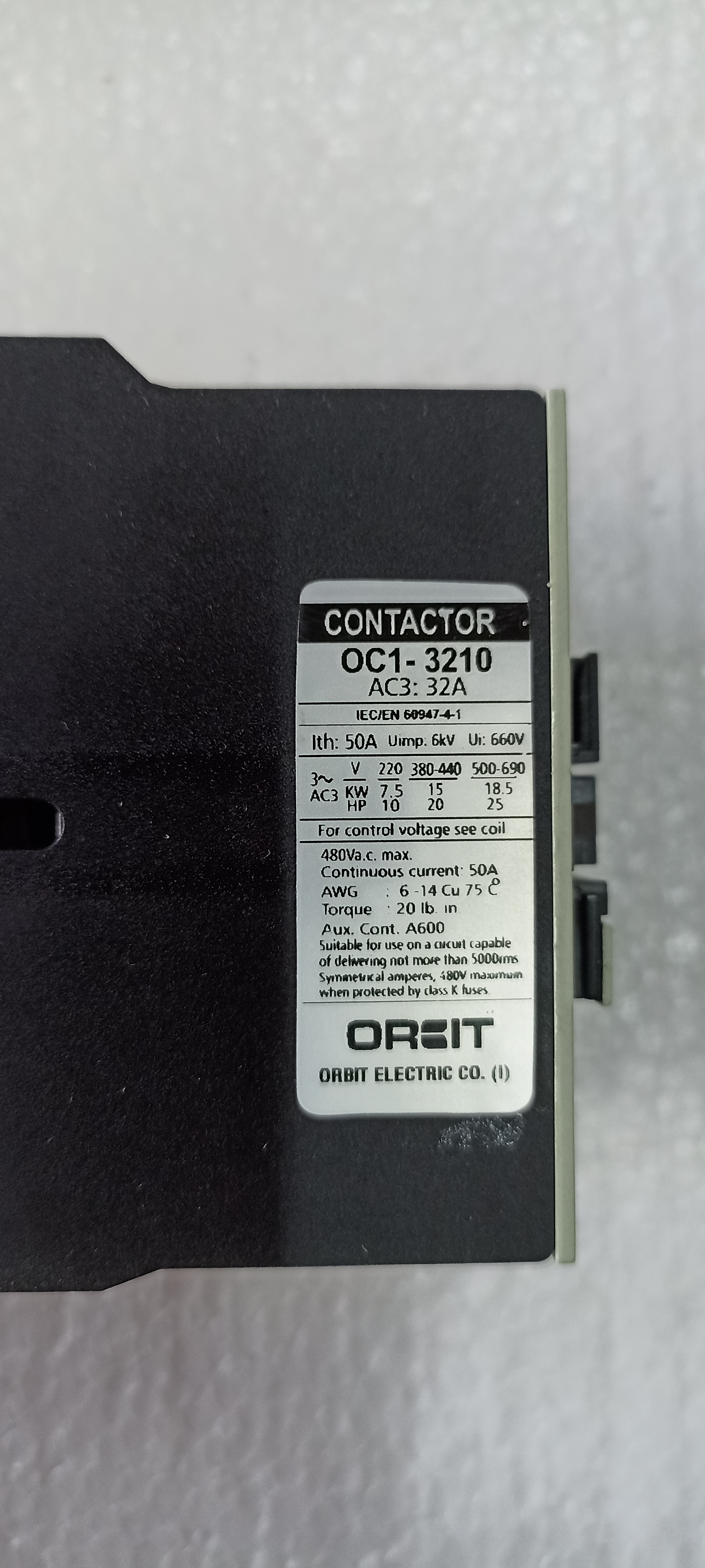 ORBIT 32A CONTACTOR