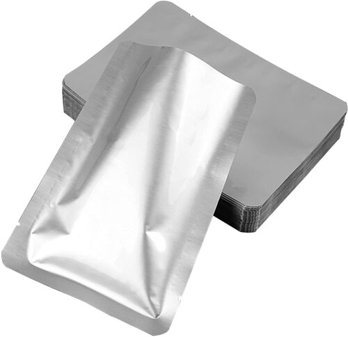 8 x 12 Inch Plain Glossy Aluminium Foil Packaging pharma Pouches with 3 side sealed