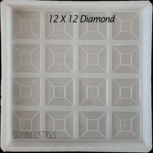 Gray 12 X 12 Diamond Pvc Paver Mould