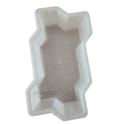 Zig Zag White PVC Paver Mould