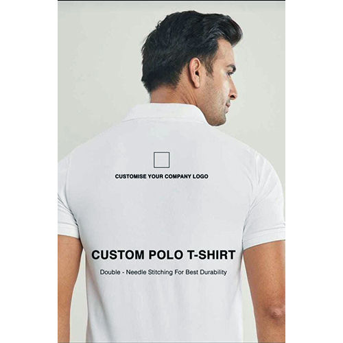 White Custom Polo T-Shirt