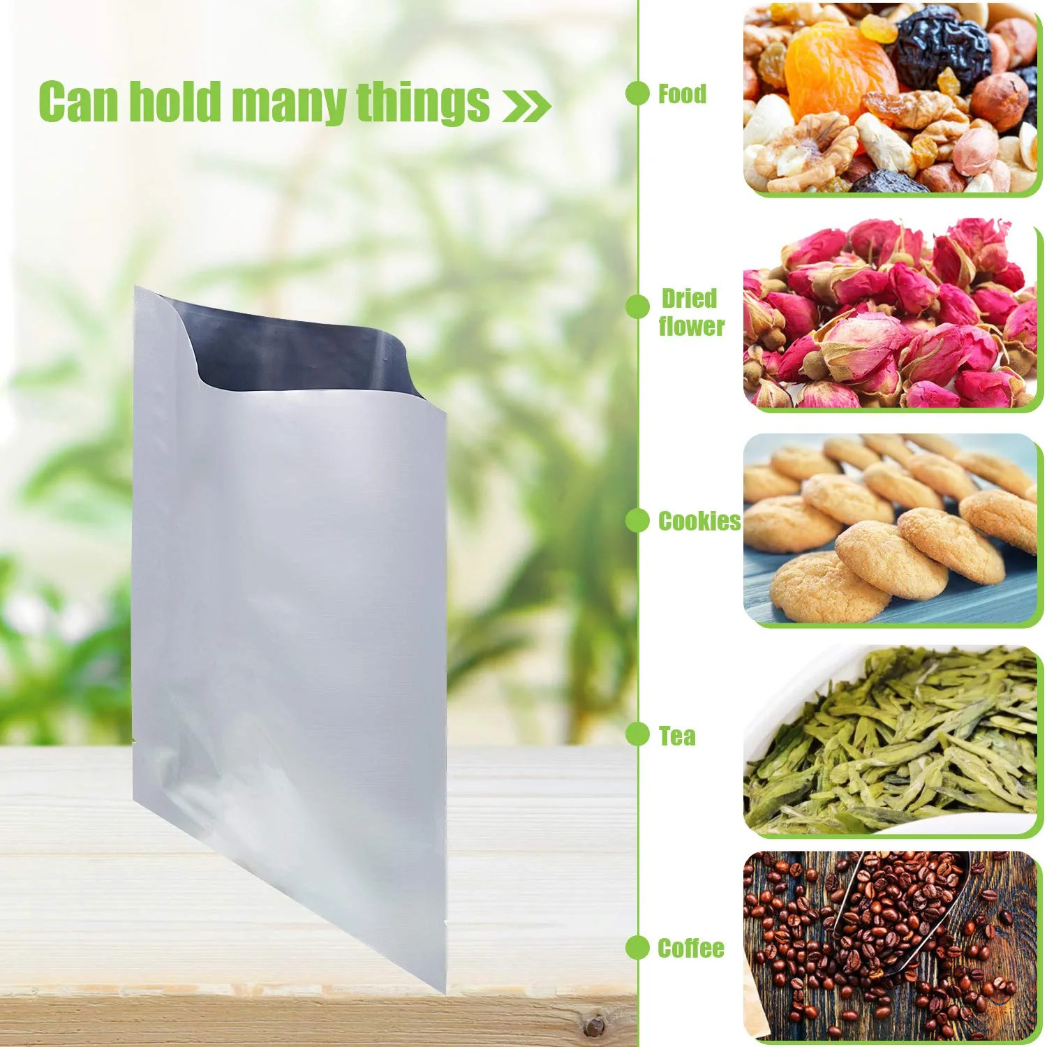 10 x 14 Inch Plain Glossy Aluminium Foil vacuum bag Packaging pharma chemicals food and other application with 3 side sealed