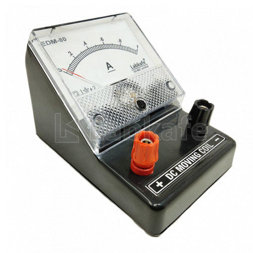 Ammeter (Edm 80) Square Dial  Moving Coil Dc With Desk Stand Range 0 to 1amp