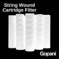 Pp String Wound Filter Cartridges - Polypropylene Material, Round Shape, White Color | Efficient For Particle Removal In Industrial Applications
