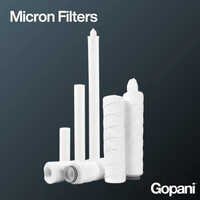 Micron Filters - Polypropylene, Available In 9.75" To 70" Sizes | Round Shape, White Color, Versatile Cartridge Style