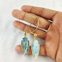 gemstone Hoop earring