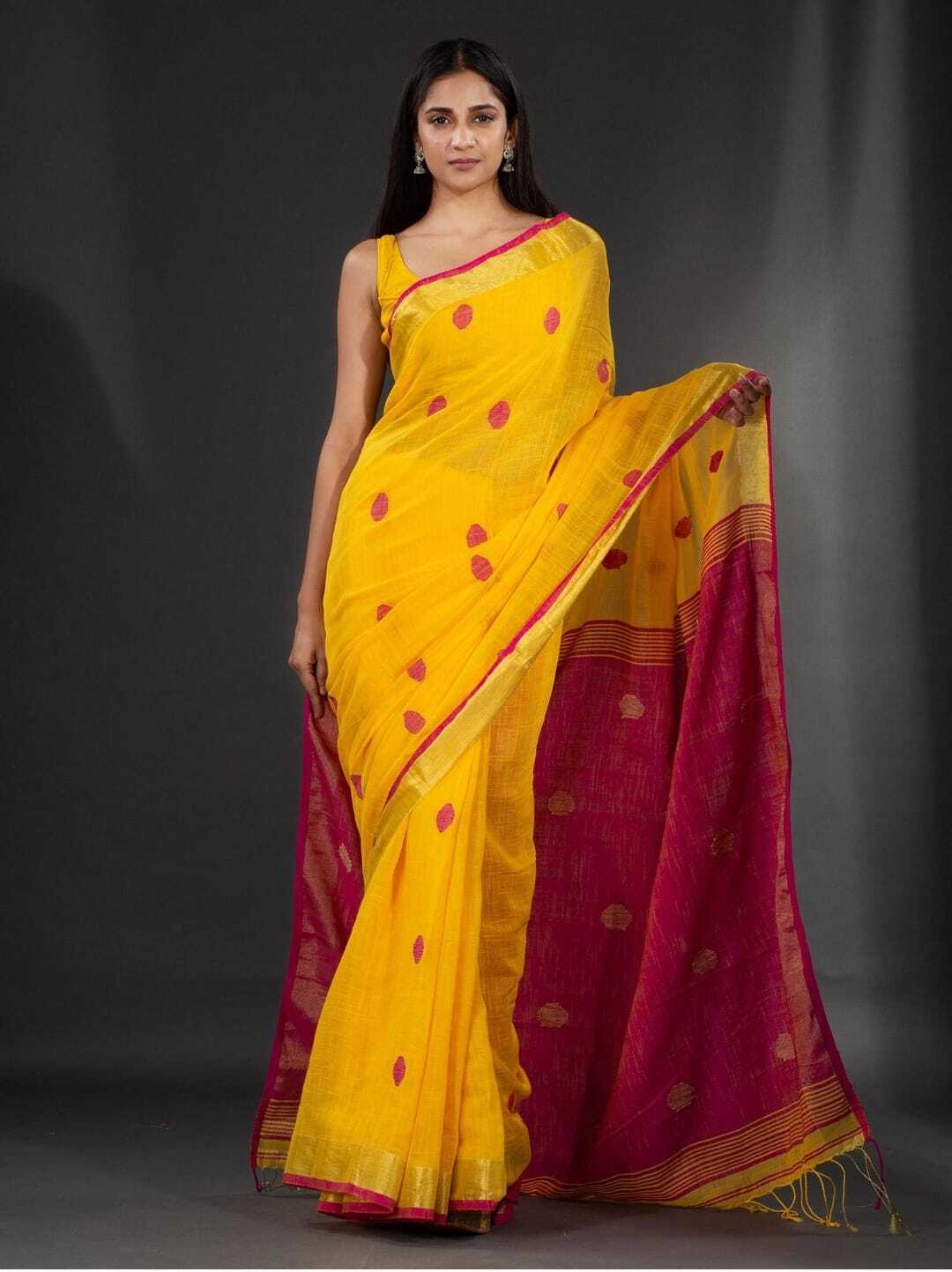 Linen Ball Saree