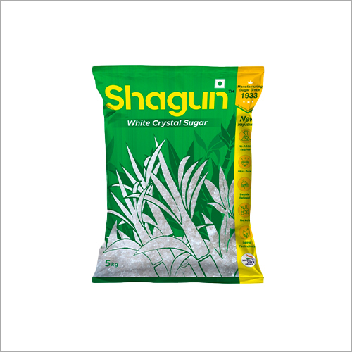 Shagun White Crystal Sugar - 99% Purity, 5 kg Bag, White Granular Crystals | Natural Moisture Absorption, Glycolic Acid Source, Exfoliant Qualities