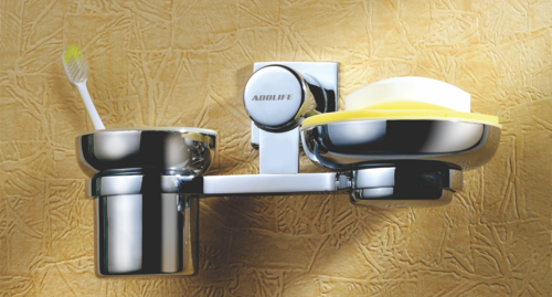 Platinum Soap Dish Cum Tumbler Holder