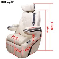 Rv limousin seat for car modification with electrical adjustment and electrical slider camper van seating 1