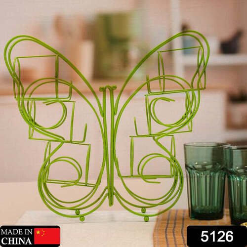 BUTTERFLY SHAPE  GLASS HOLDER