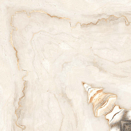 600 Into 600mm Glossy Amron Beige Decor Tile Size: 600x600mm