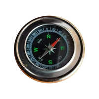 Easy To Install Round Silver Antique Compass