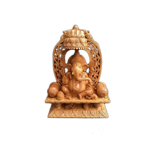 Eco-Friendly Decorative Wooden Ganesh Ji Statue