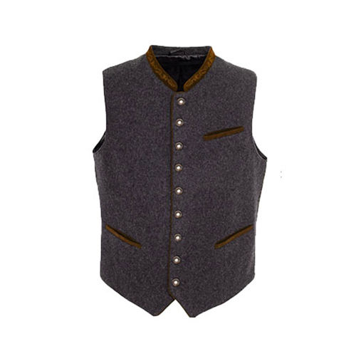 Dark Brown Mens Daily Wear Waistcoat