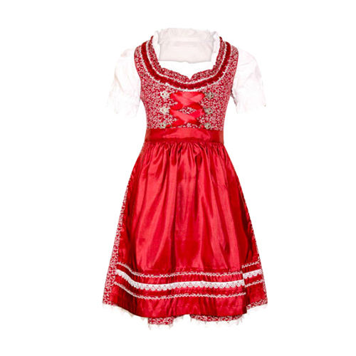 Kids Red Dirndl Dress