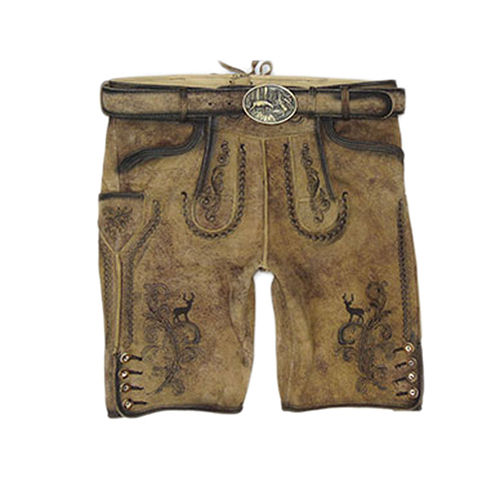 Brown Mens Stylish Lederhosen Short