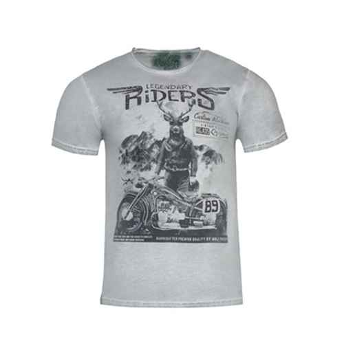 White Mens Printed T-Shirt