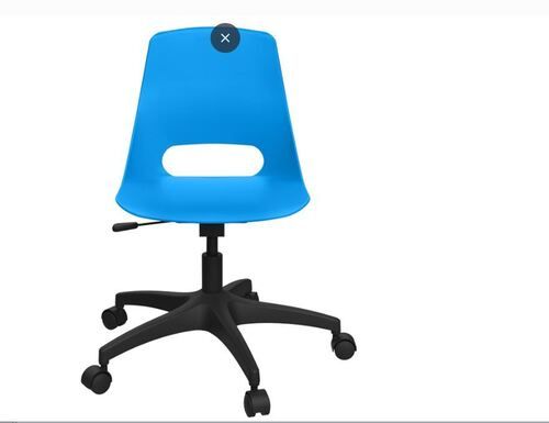 Shine Ergonomic Cafe Chair - Adjustable Height Gas Lift Mechanism, Curved Waterfall Seat Shell for Enhanced Comfort and Dynamic Color Options