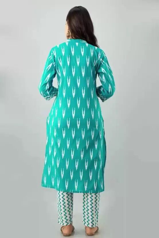 Pihu Sky-Blue Cotton Kurti