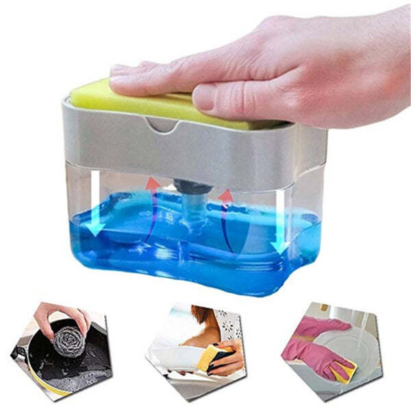 2 IN 1 SOAP PUMP DISPENSER FOR DISHWASHER LIQUID