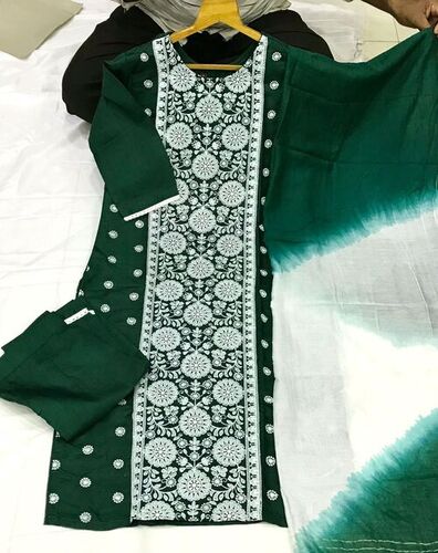 Sun Flower Green South Silk Kurti