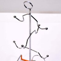 SPACE SAVING WROUGHT IRON CUP AND PLATE HOLDER