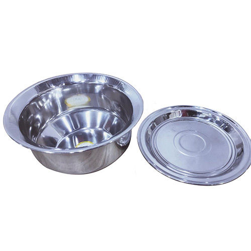 Silver 11.5 Inch Biryani Pot And Cover