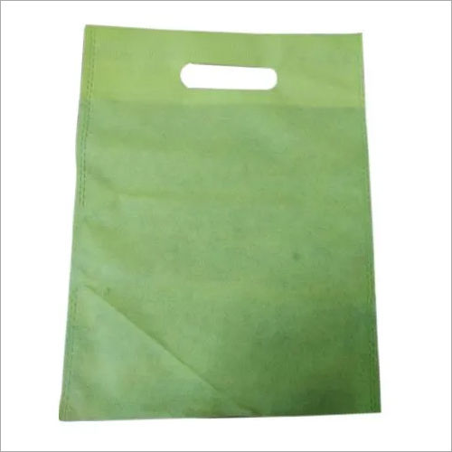 Light Green Plain Non Woven D Cut Bag