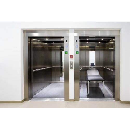 Steel Hospital Lift - Stainless Steel Construction | Safety Sensor, Remote Controller, Electric Power Supply