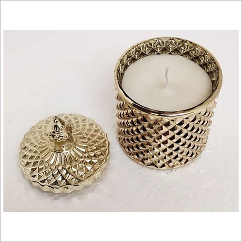 Diamond Cut Glass Candle Jar