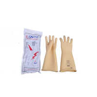 Electrical Seamless Gloves - Rubber Material, Available In Large, Medium, And Free Size | Plain Pattern, Full Finger Design For Household And Government Use